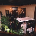 Bird's eye view of ceremony