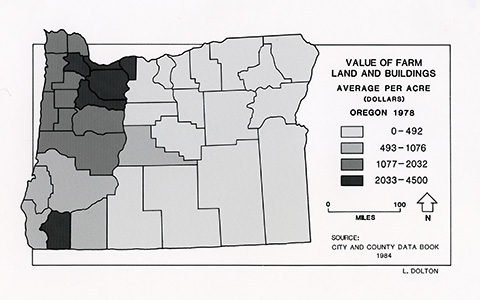 Hand-Printed Cartography Studies: Oregon