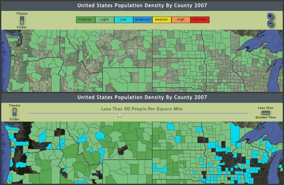 US Population Density Interactive Map